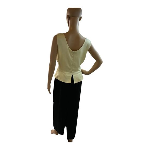 Dana Buchman Women’s Vintage CAFE RUSSE    Ivory And Black Dress .Size 12. - Picture 6 of 15
